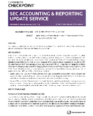 SEC Accounting and Reporting Update