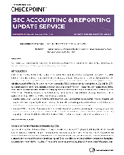 SEC Accounting and Reporting Update